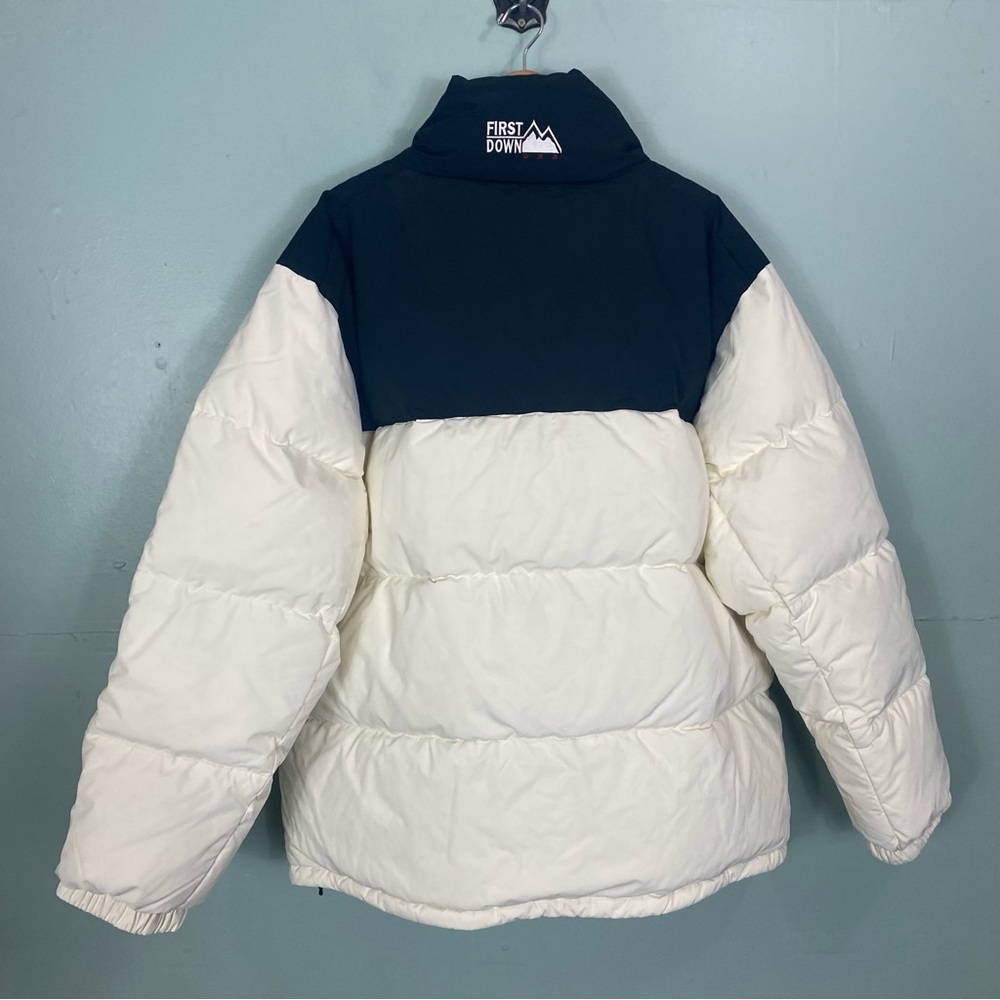 First Down USA Bubble Down Jacket Reversible Blac… - image 7